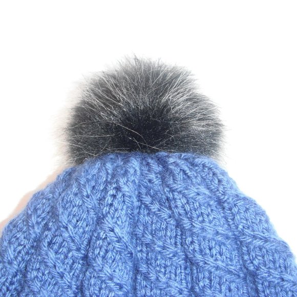 Hand Knitted Hat Toque One Size Acrylic Color Shadow Blue - 003 Hand knit by me - Picture 9 of 11